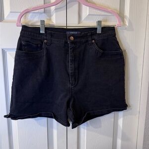 bill blass Black High-Rise Jean Shorts